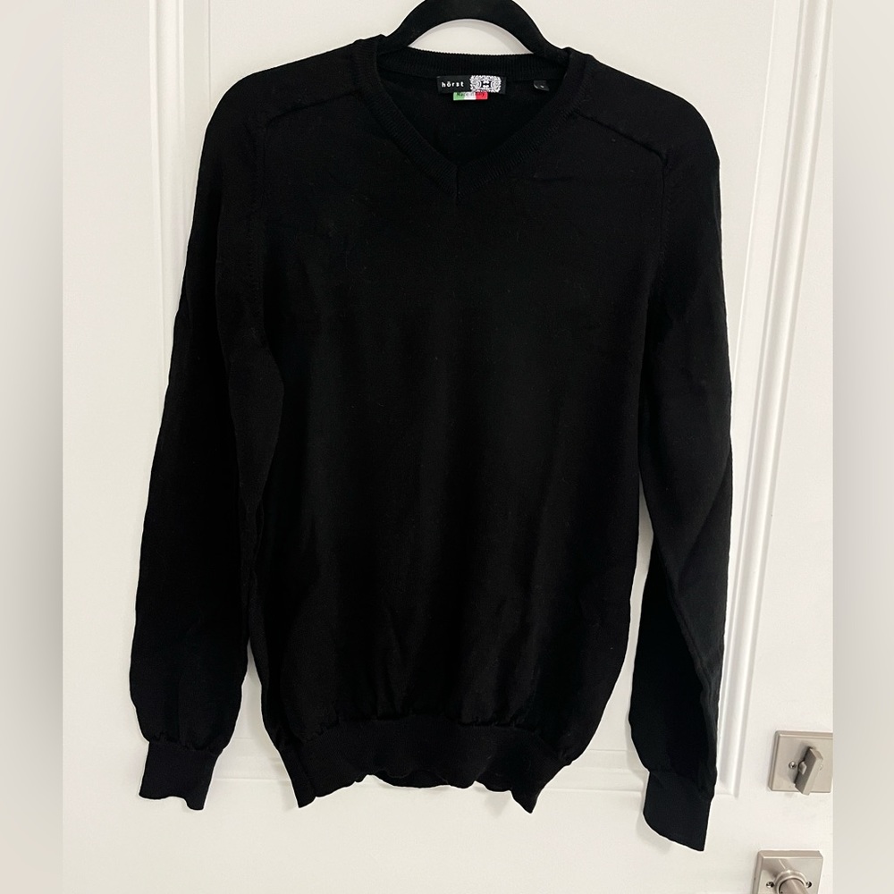 NWOT - Horst Men’s 100% Merino Wool Fine Knit Sweater - Made in Italy - Size L
